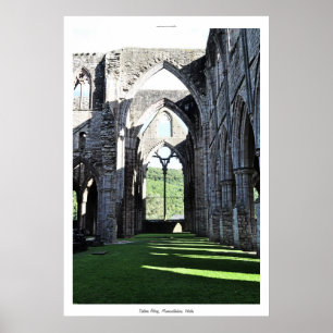 Ancient Tstage Abbey I Cistercian Monastery Wales Poster