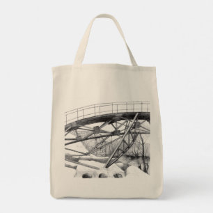 Ancient voetbridge pencilart Monochrome Tote Bag