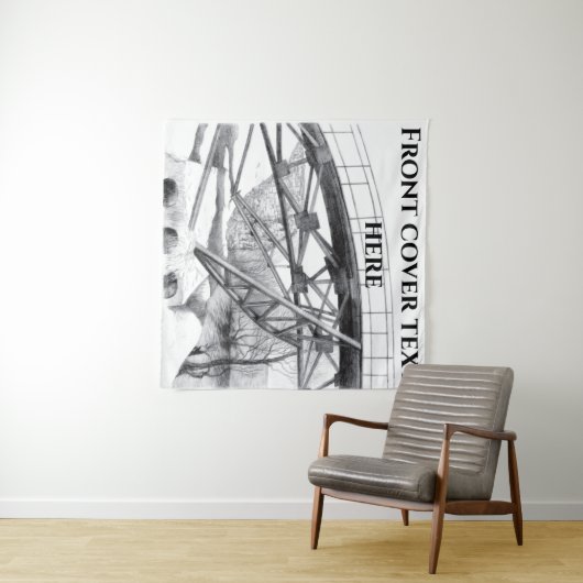 Ancient voetbrugpencilart wandkleed (In Situ (horizontaal))