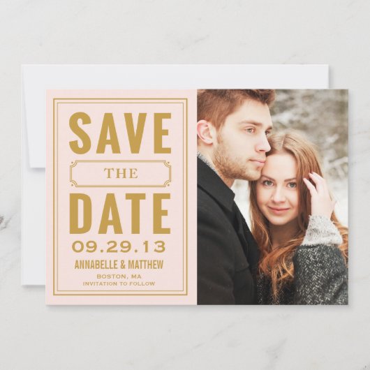 Anciënte kader save the date aankondiging (Voorkant)