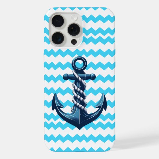 Ancrage bleu avec vagues bleues (Verso)
