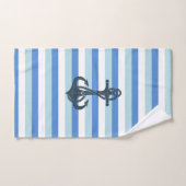 Ancrage bleu doux, marine (Serviette à main)