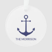 Ancrage nautique marine bleu blanc nom de bateau p (devant)