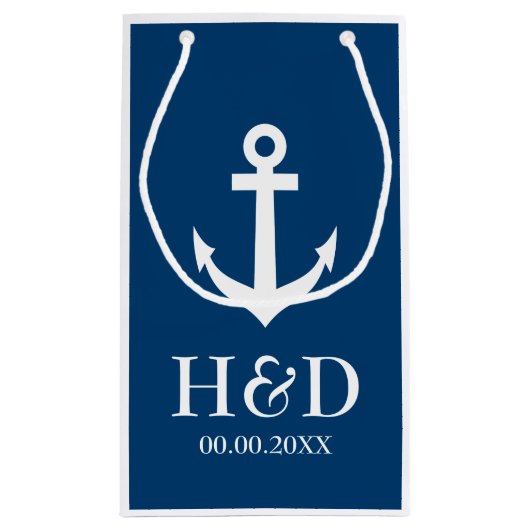 Ancrage nautique monogramme mariage cadeaux sacs (Dos)