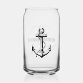 Ancrage noir et noms mariage nautique (Verso)