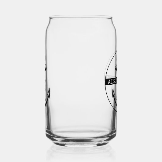 Ancrage noir et noms mariage nautique (Droite)