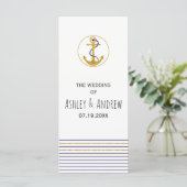 Ancrage or et rayures programme de mariage nautiqu (Debout devant)