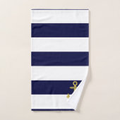 Ancrage or rayures nautiques  (Serviette à main)