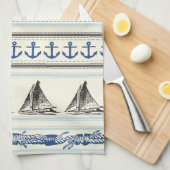 Ancre à voile Corde nautique Serviette de cuisine (Quart Plié)