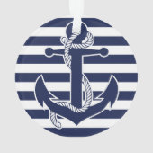 Ancre acrylique bleue de l'ornement de Noël autiqu (dos)