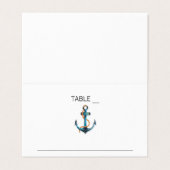 Ancre aquarelle Mariage nautique Cartes de place (Extérieur déplié)