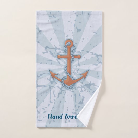 Ancre avec chaîne (Serviette à main)