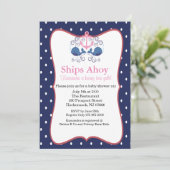 Ancre avec des baleines pour une invitation à Baby (Debout devant)