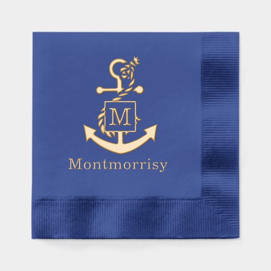 Ancre avec monogramme de nom initial de corde noué (Recto)