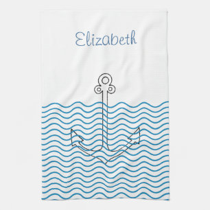 Ancre Away ! Serviette Retro Nautique