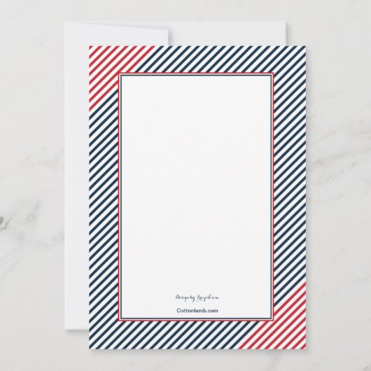 Ancre bébé garçon douche Invitation (Dos)