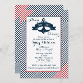 Ancre bébé garçon douche Invitation (Devant / Derrière)