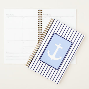 Ancre blanche Capitaine Blue Stripes Mer Océan