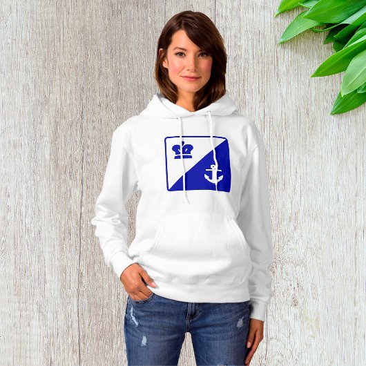 Ancre Bleu Blanc Sweat - shirt à capuche