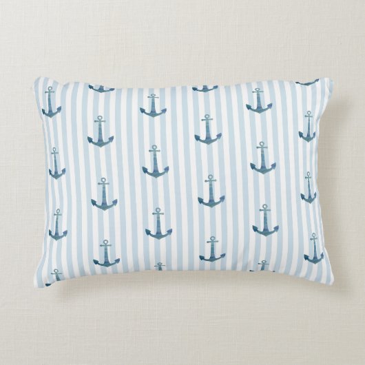 Ancre Bleu Coussin nautique (Devant)