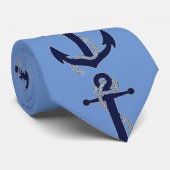 Ancre bleue Cravate masculine (Roulé)