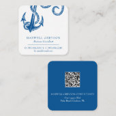 Ancre bleue marine Carte de visite (Devant / Derrière)