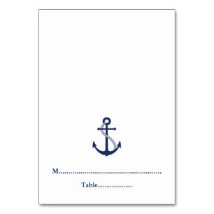 Ancre Bleue Marine Mariage nautique Cartes de plac