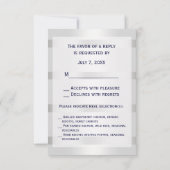 Ancre Bleue Marine Nautique Argent Blanc V RSVP Me (Dos)