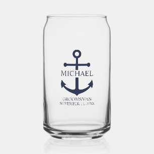 Ancre Bleue marine Nautique Groomsmen personnalisé