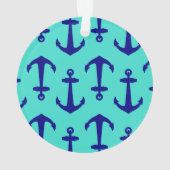 Ancre Bleue Marine Sur Décor Côtier Turquoise (dos)
