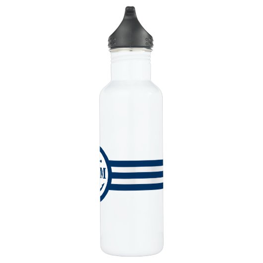 Ancre bleue Monogramme Bouteille d'eau (Droite)
