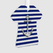 Ancre Chrome sur les rayures de marine Imprimer (devant)