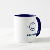 Ancre Compass Ajouter Nom du bateau Mug ca0a (Devant droit)