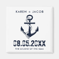 Ancre Croisière Bateau Mariage Favoriser Magnets