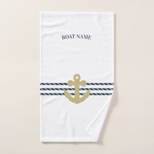 Ancre de bateau nautique, corde (Serviette à main)