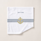 Ancre de bateau nautique, corde (Gant de toilette)