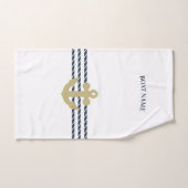 Ancre de bateau nautique, corde (Serviette à main)