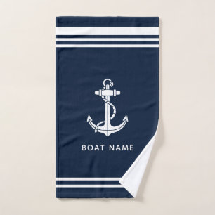 Ancre de bateau nautique et nom de croisière perso