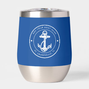 Ancre de bateau nautique et nom personnalisé