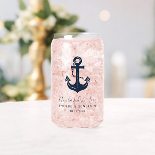 Ancre de bière personnalisée minimaliste Navy & Bl