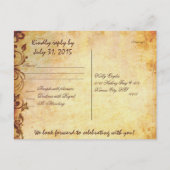 Ancre de l'amour carte postale RSVP (Dos)