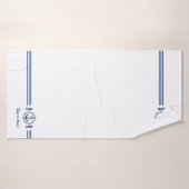Ancre de mer Serviette de bain Nom personnalisé sh (Serviette de bain)