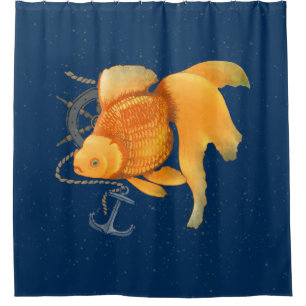Ancre de poisson d'or Roue de bateau rideau de dou
