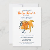 Ancre de poisson d'or roue Nautique Invitation (Devant)