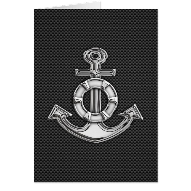 Ancre de sauveteur de chrome sur la fibre de (Devant)