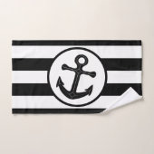 Ancre Design noir trié (Serviette à main)