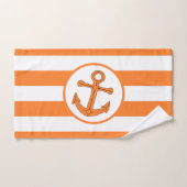 Ancre Design Orange Striped (Serviette à main)