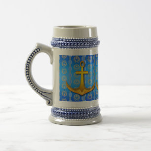 Ancre d'or Blue Cerulean Stein Mug