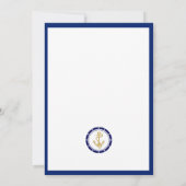 Ancre d'or centrale Invitation d'anniversaire (Dos)