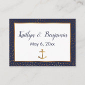 Ancre d'or Confetti sur les cartes du site Mariage (Dos)